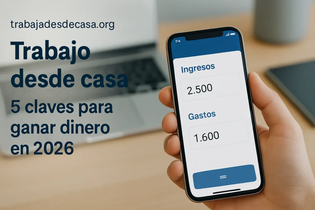 Trabajo desde casa Clave 5 claves para ganar dinero en 2026