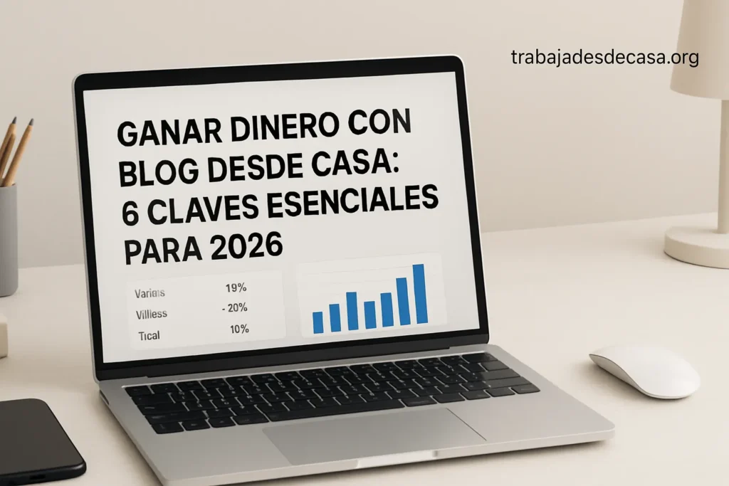 Ganar dinero con blog desde casa: 6 claves esenciales para 2026