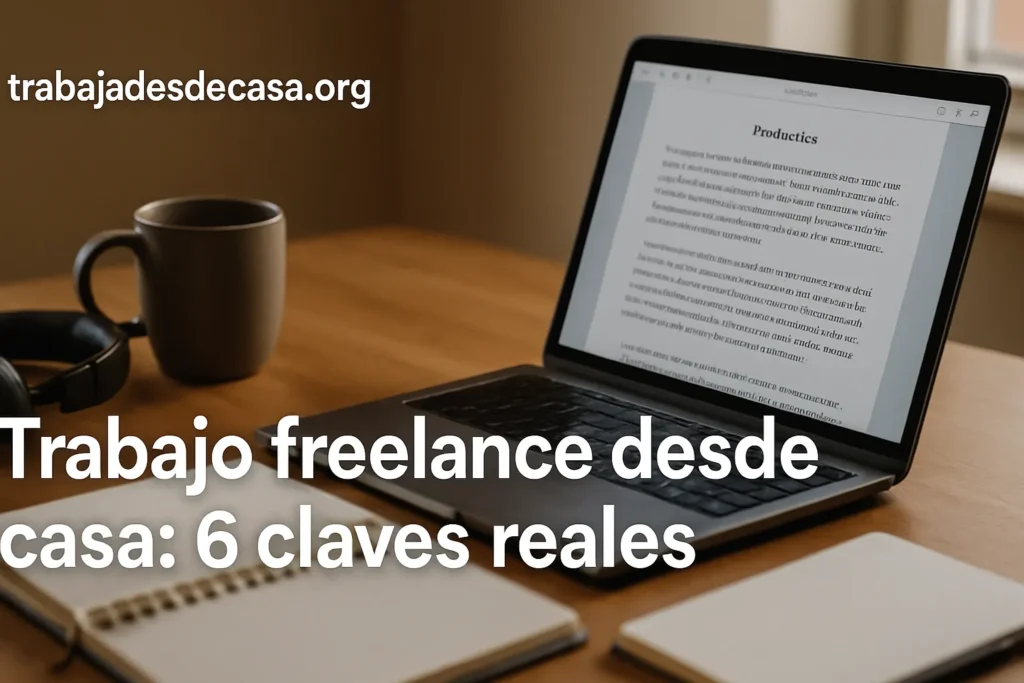 Trabajo freelance desde casa: 6 claves reales