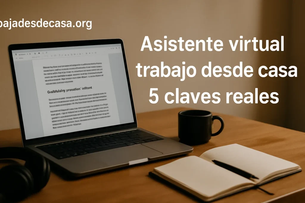 Asistente virtual trabajo desde casa: 5 claves reales