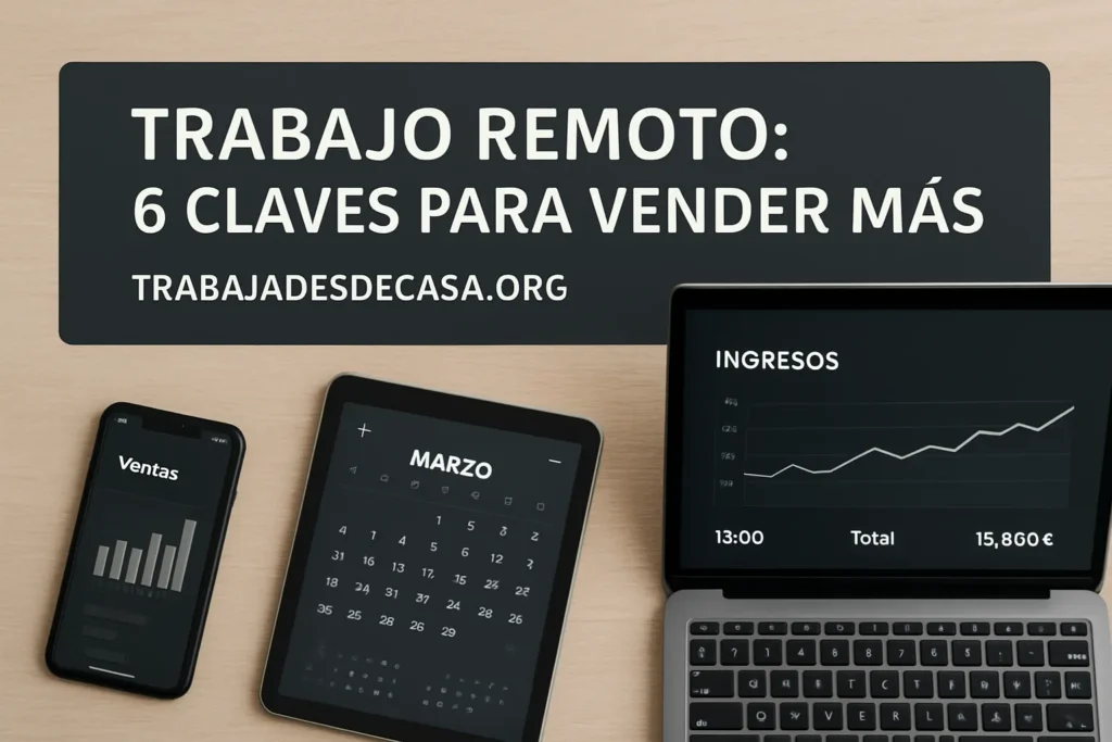 Trabajo remoto: 6 claves para vender mas