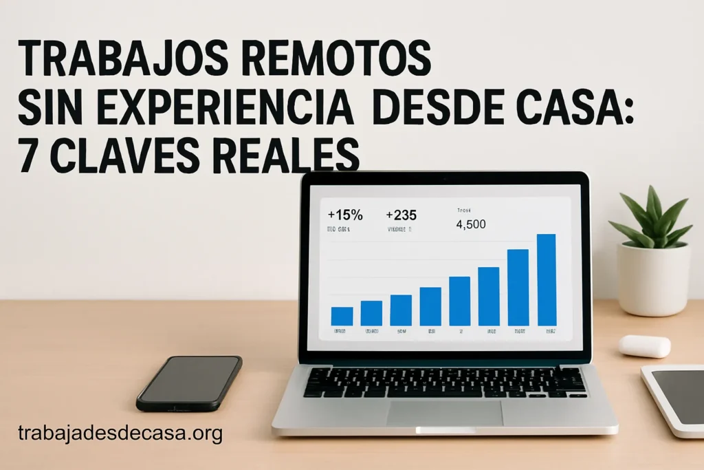 Trabajos remotos sin experiencia desde casa: 7 claves reales