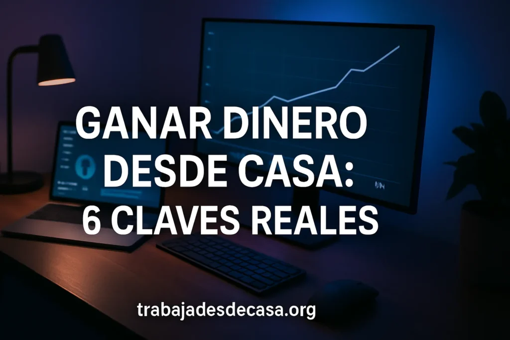 Ganar dinero desde casa: 6 claves reales