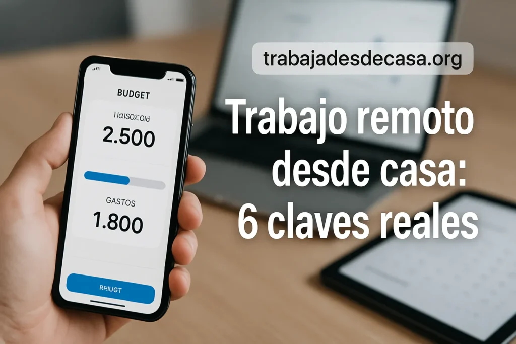 Trabajo remoto desde casa: 6 claves reales