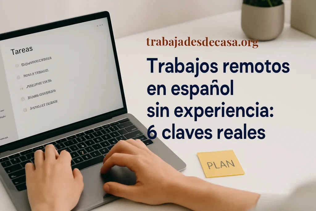 Trabajos remotos en espanol sin experiencia: 6 claves reales